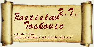 Rastislav Tošković vizit kartica